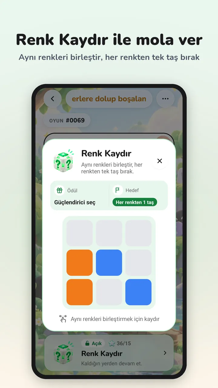 Renk Kaydır, renkli kaydırma bulmacası